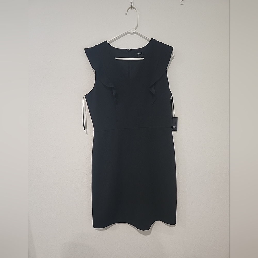 NWT Simply Vera Wang Womens Large Sleeveless Midi Black Dress